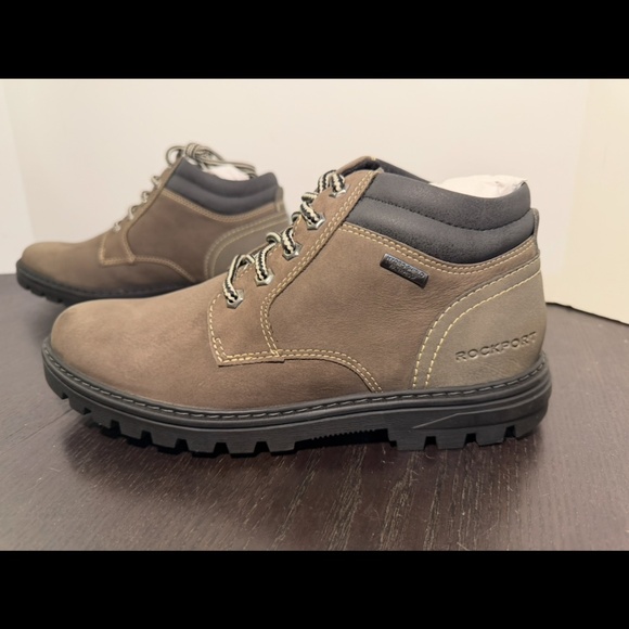 NWOB Rockport Weather Or Not Plain Toe Waterproof Nubuck Boots Breen Mens 7.5W main image 14
